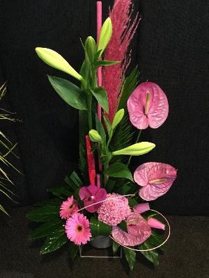 Pink tropics arrangement