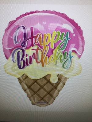 ICE CREAM SHAPED HAPPY BIRTHDAY BALLOON