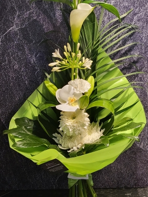WHITE PEACE LILY HANDTIED