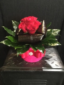 Red rose hat box