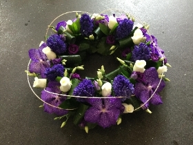 FRESH AND LUSH PURPLE AND VIOLET WREATH