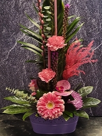 PRETTY IN PINK, LAVENDER BASKET