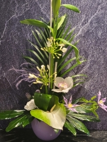 LAVENDER HAZE GLOSS BOWL ARRANGEMENT
