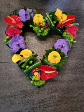 Open Heart Tribute in Rainbow Shades