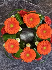 ORANGE SUNBURST AND BERRY WREATH