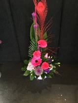 Perfect in pink mixed floral basket