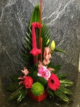 PINK PASSION ARRANGEMENT IN HEART SHAPED GIFT BOX