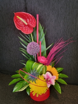 TROPICAL POP LUXURY HAT BOX