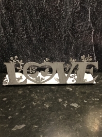 WHITE VINTAGE LOVE TEALIOGHT HOLDER